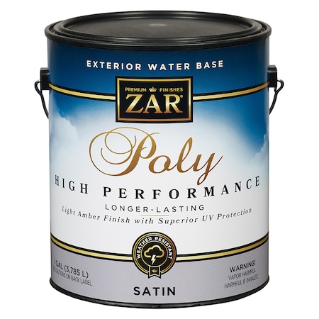 Zar 1 Gal Light Amber Zar Water-Based Exterior Polyurethane Satin 32713